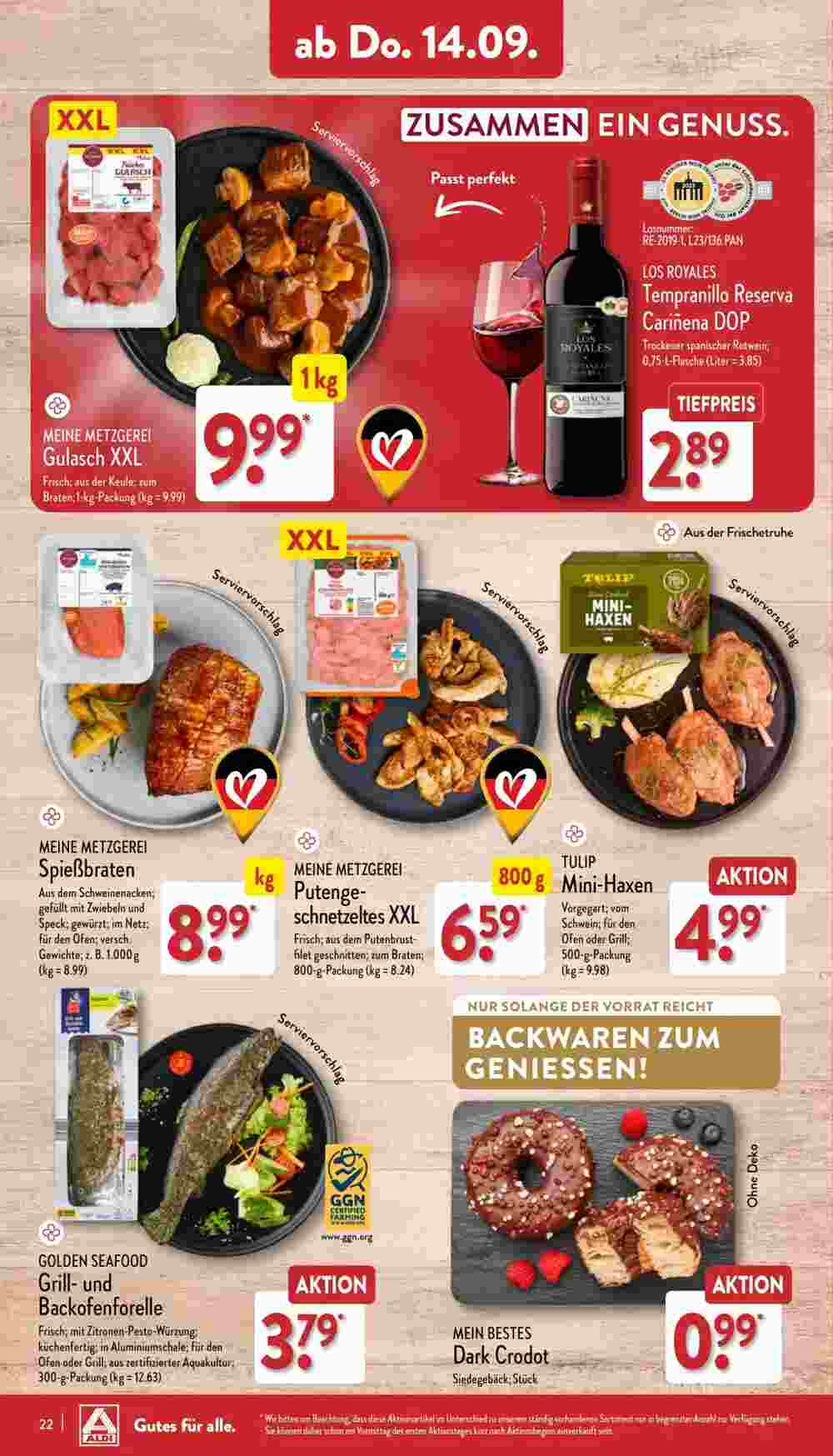 Aldi Nord Prospekt (ab 11.09.2023) zum Blättern - Seite 22