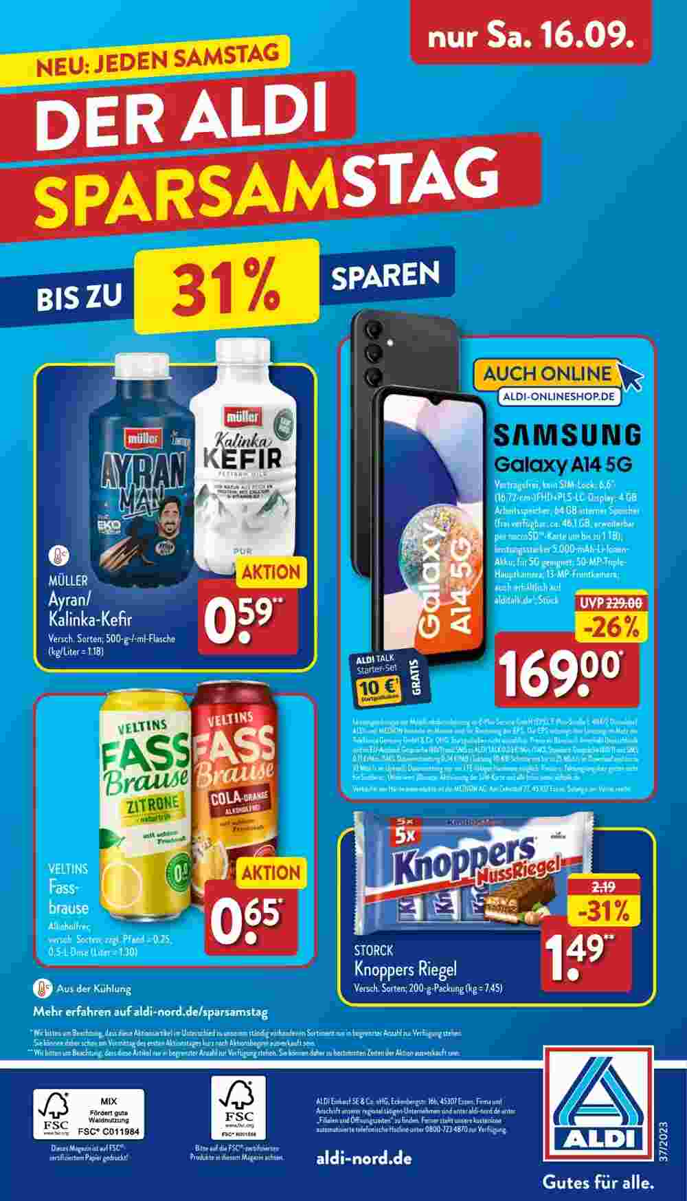 Aldi Nord Prospekt (ab 11.09.2023) zum Blättern - Seite 33