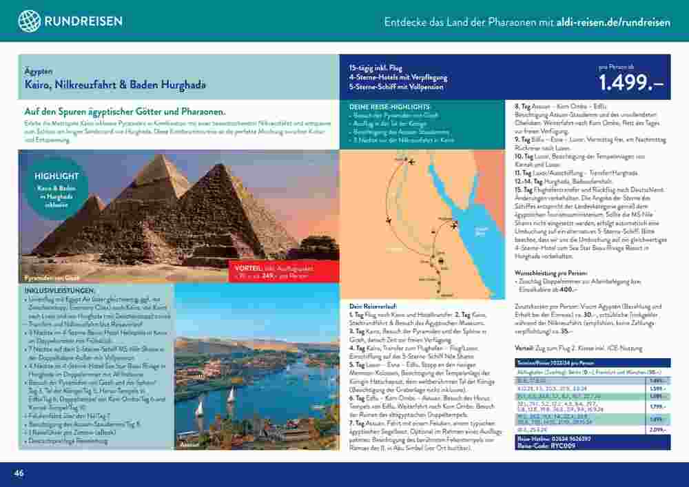Aldi Süd Reisen Prospekt (ab 12.09.2023) zum Blättern - Seite 46