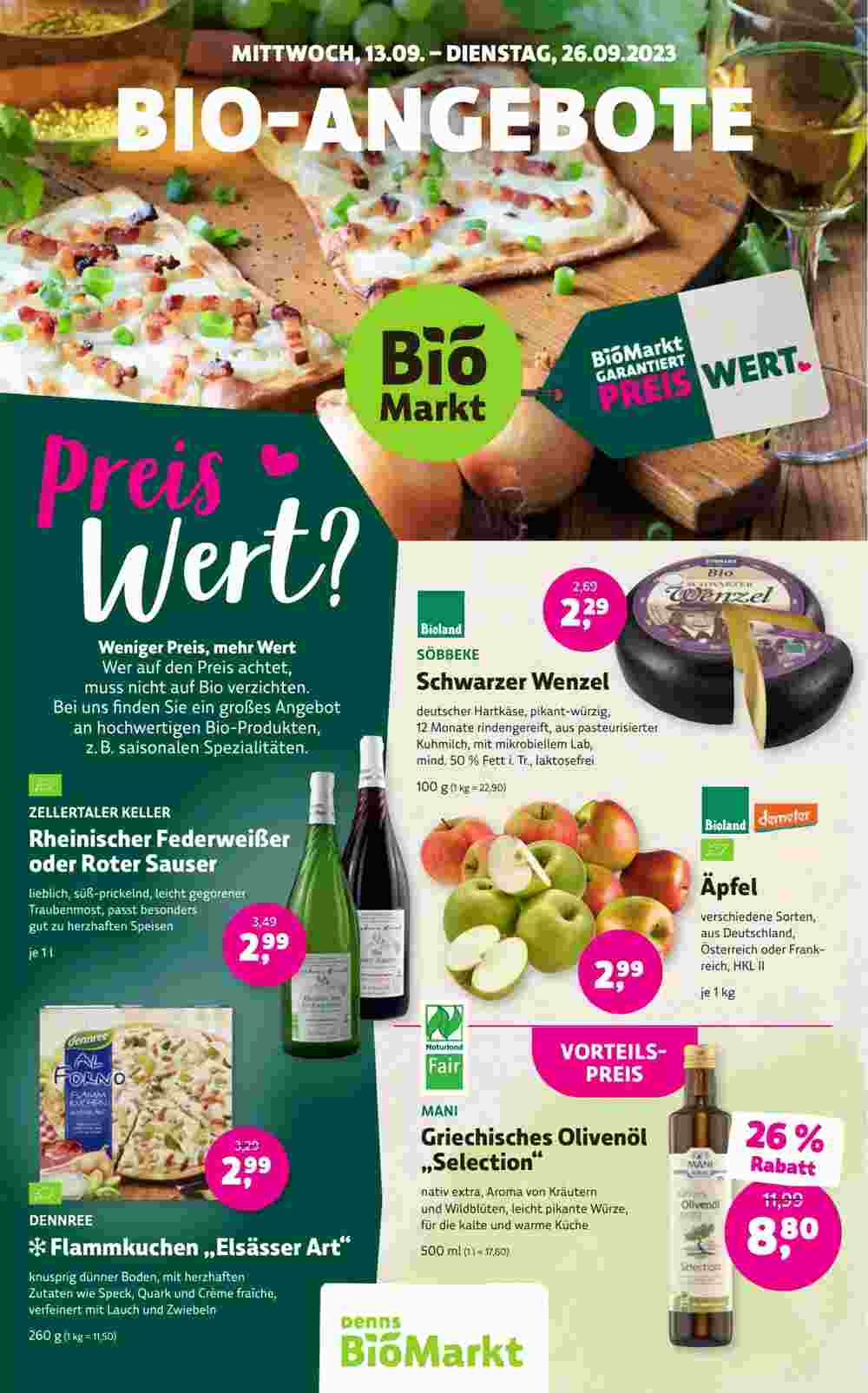 Landmann's Biomarkt Prospekt (ab 13.09.2023) zum Blättern - Seite 1