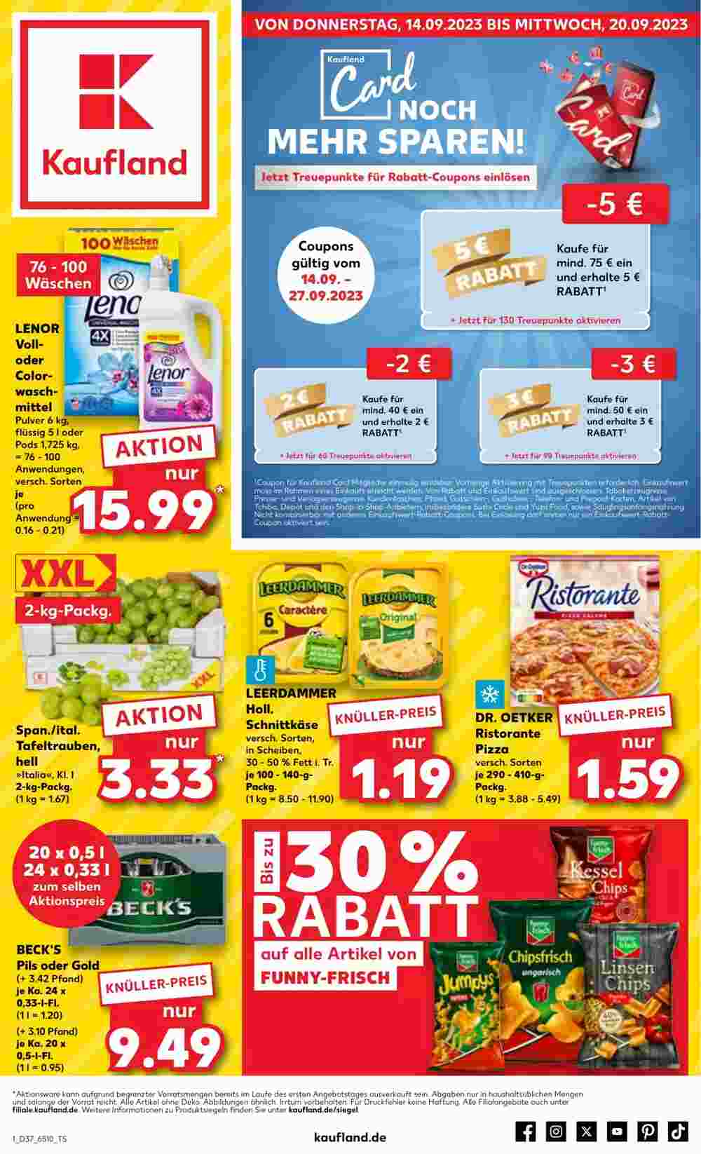 Kaufland Prospekt (ab 14.09.2023) zum Blättern - Seite 1