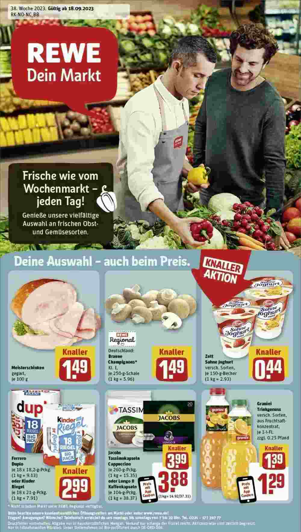 REWE Prospekt (ab 17.09.2023) zum Blättern - Seite 1