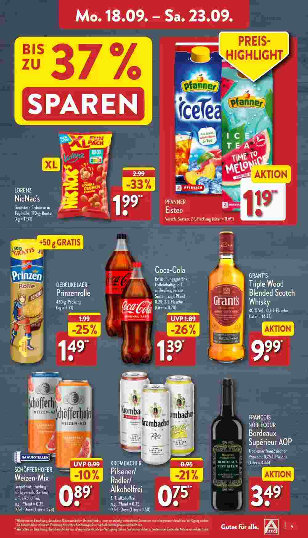 Aldi Nord Prospekt (ab 18.09.2023) zum Blättern - Seite 9