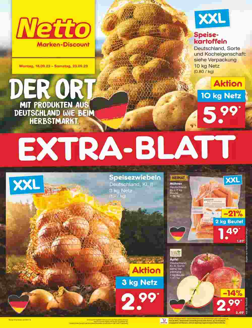 Netto Marken-Discount Prospekt (ab 18.09.2023) zum Blättern - Seite 1