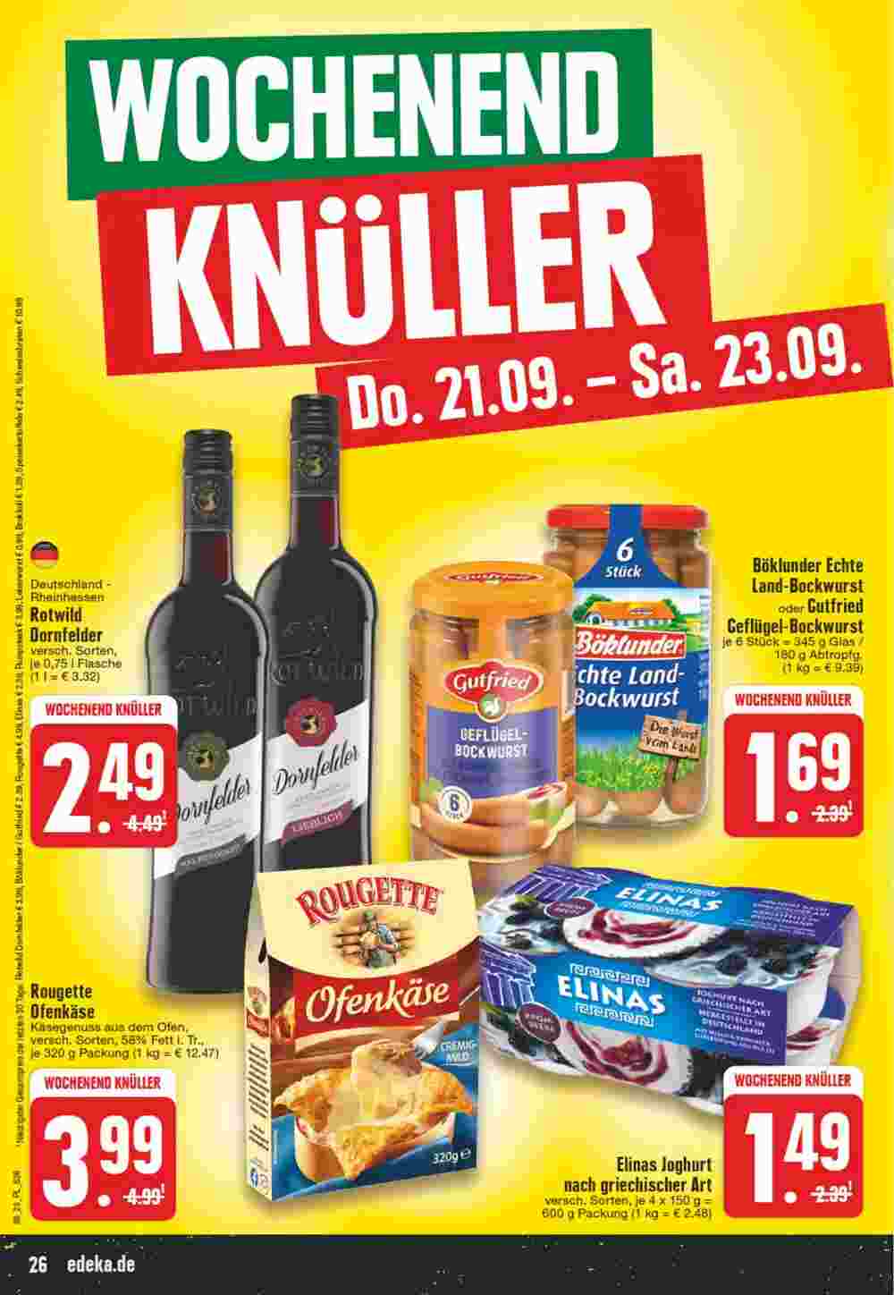 EDEKA Vogl Prospekt (ab 18.09.2023) zum Blättern - Seite 26