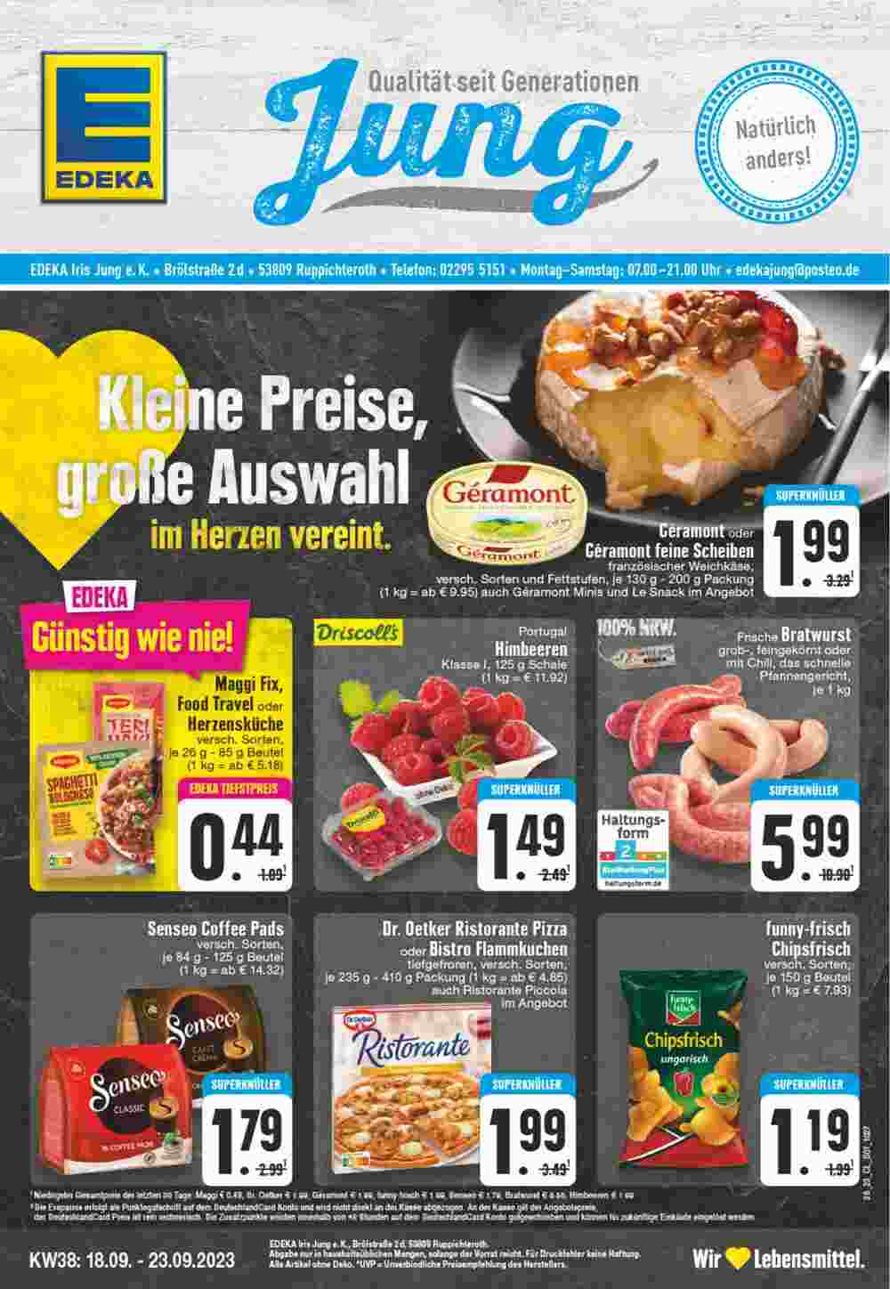 EDEKA Jung Prospekt (ab 18.09.2023) zum Blättern - Seite 1