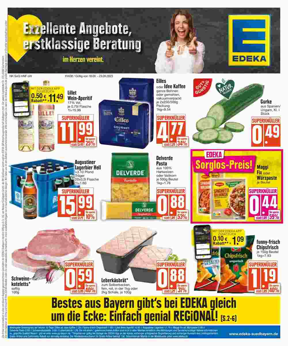 Edeka Scherer Prospekt (ab 18.09.2023) zum Blättern - Seite 1