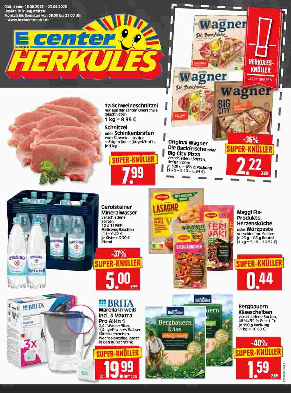 Edeka Herkules Prospekt (ab 18.09.2023) zum Blättern - Seite 1