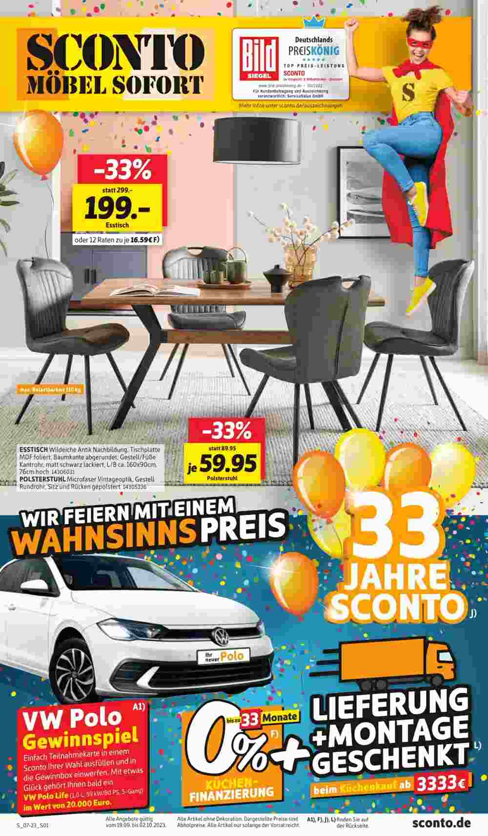 SCONTO Prospekt (ab 19.09.2023) zum Blättern - Seite 1