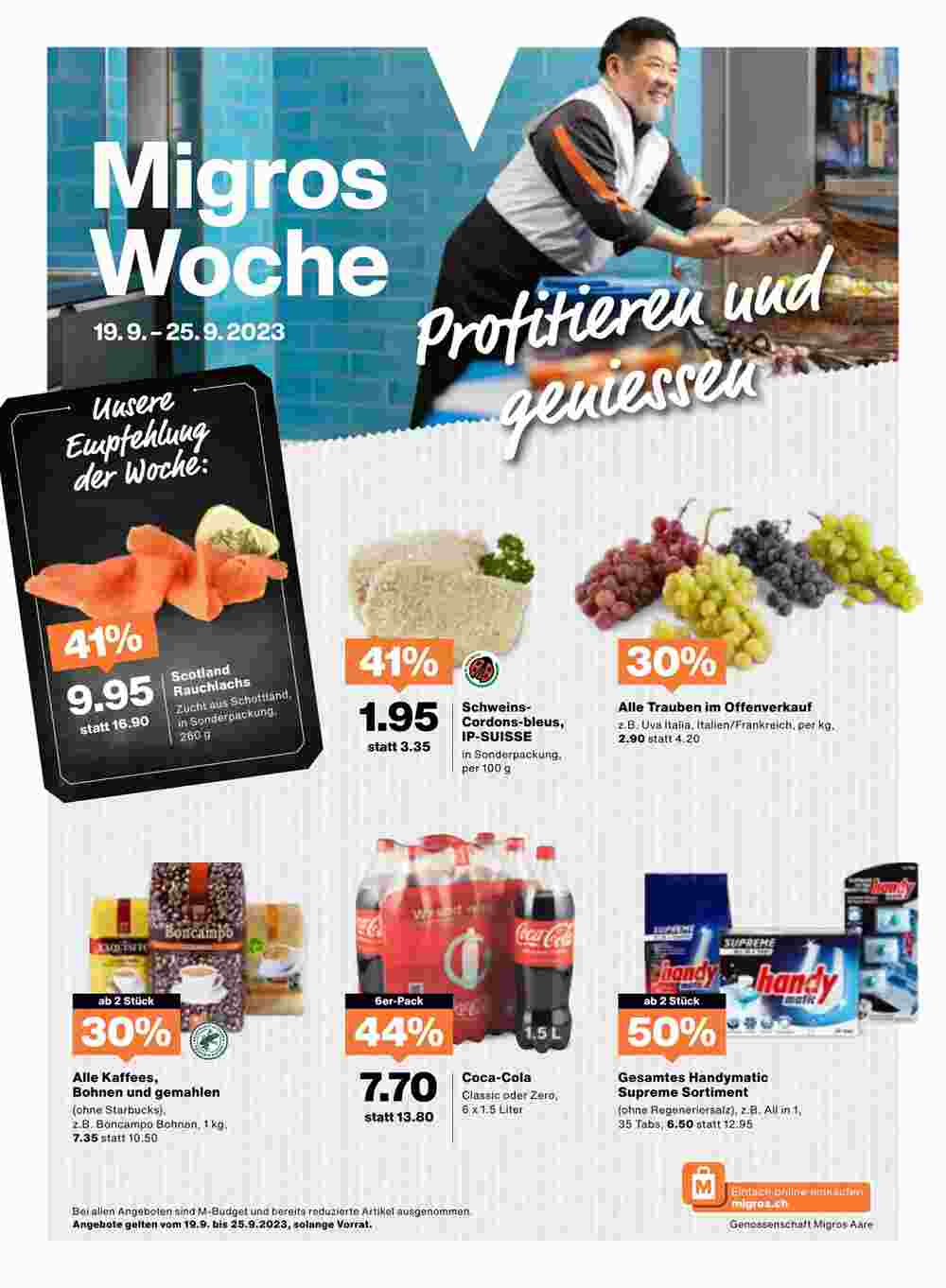 Migros Prospekt (ab 19.09.2023) zum Blättern - Seite 1