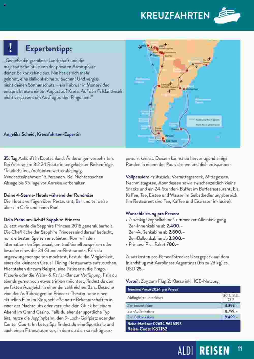 ALDI Nord Reisen Prospekt (ab 23.09.2023) zum Blättern - Seite 22