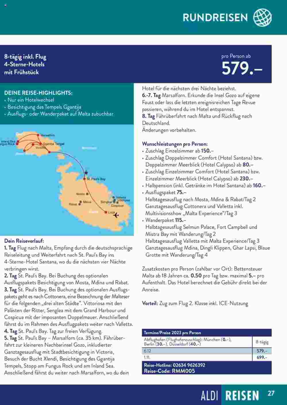 ALDI Nord Reisen Prospekt (ab 23.09.2023) zum Blättern - Seite 54
