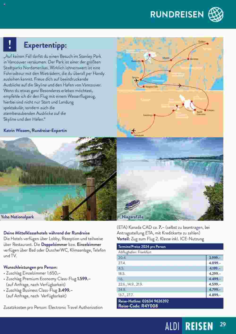 ALDI Nord Reisen Prospekt (ab 23.09.2023) zum Blättern - Seite 58