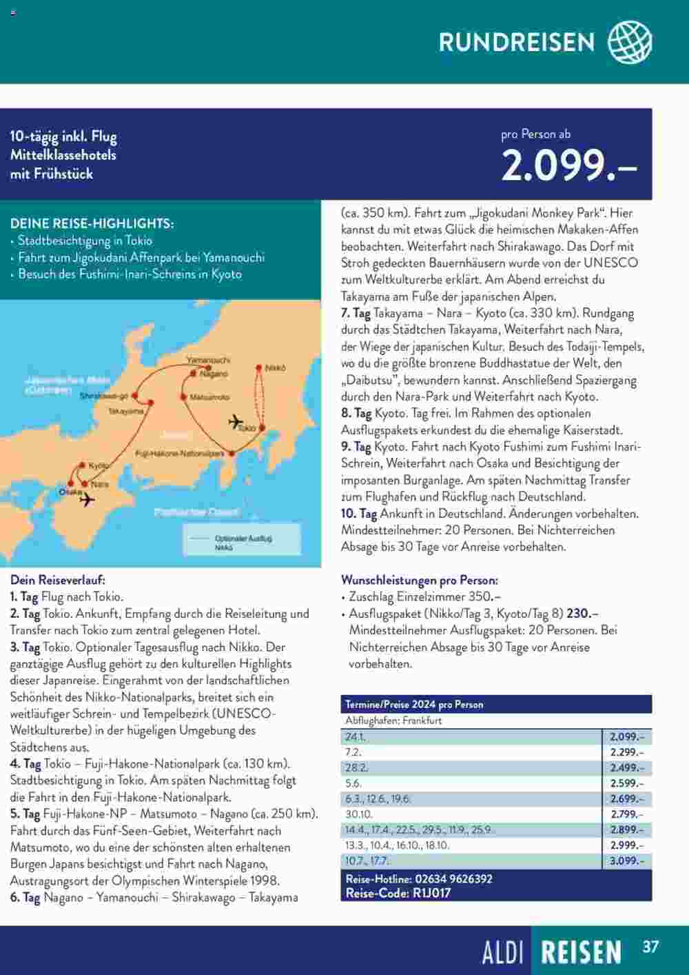 ALDI Nord Reisen Prospekt (ab 23.09.2023) zum Blättern - Seite 74