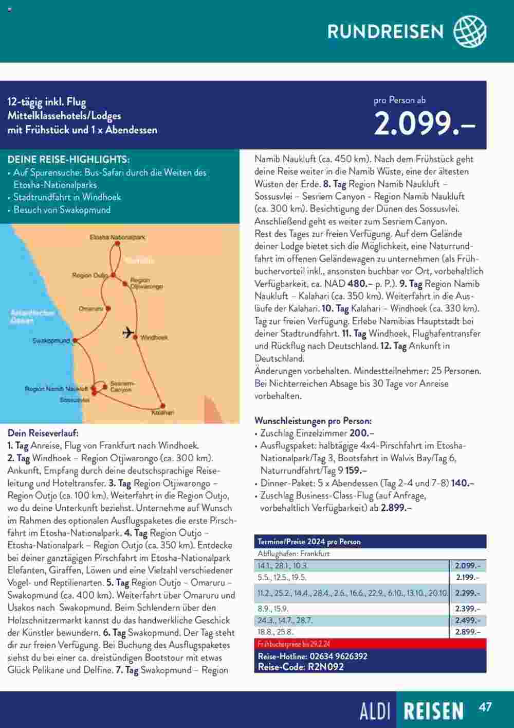 ALDI Nord Reisen Prospekt (ab 23.09.2023) zum Blättern - Seite 94