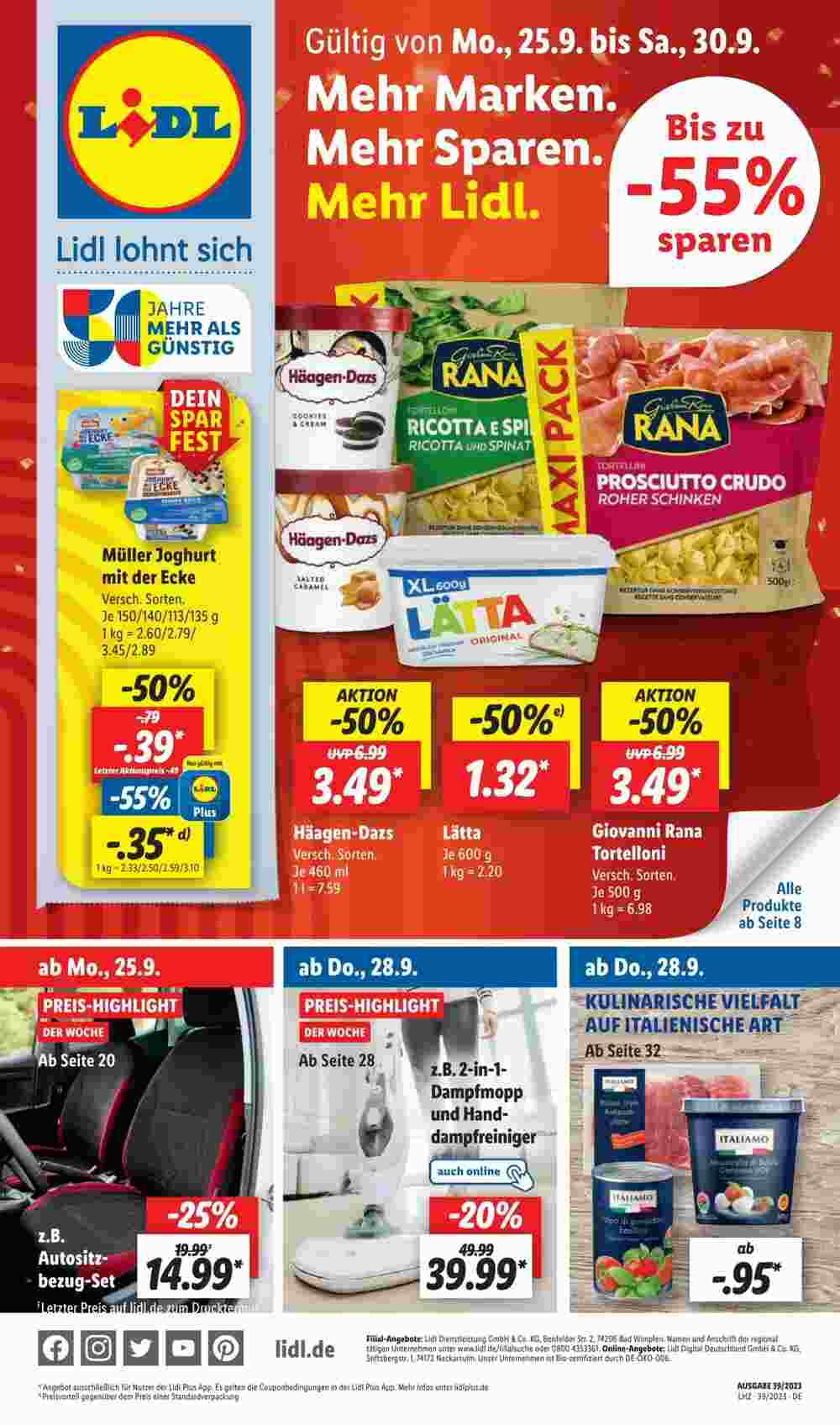 Lidl Prospekt (ab 24.09.2023) zum Blättern - Seite 1