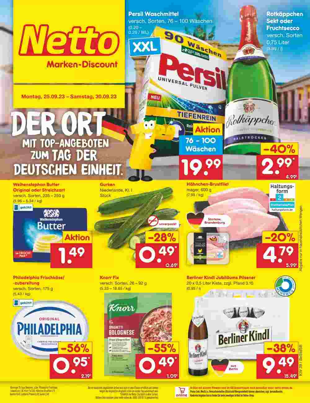Netto Marken-Discount Prospekt (ab 25.09.2023) zum Blättern - Seite 1