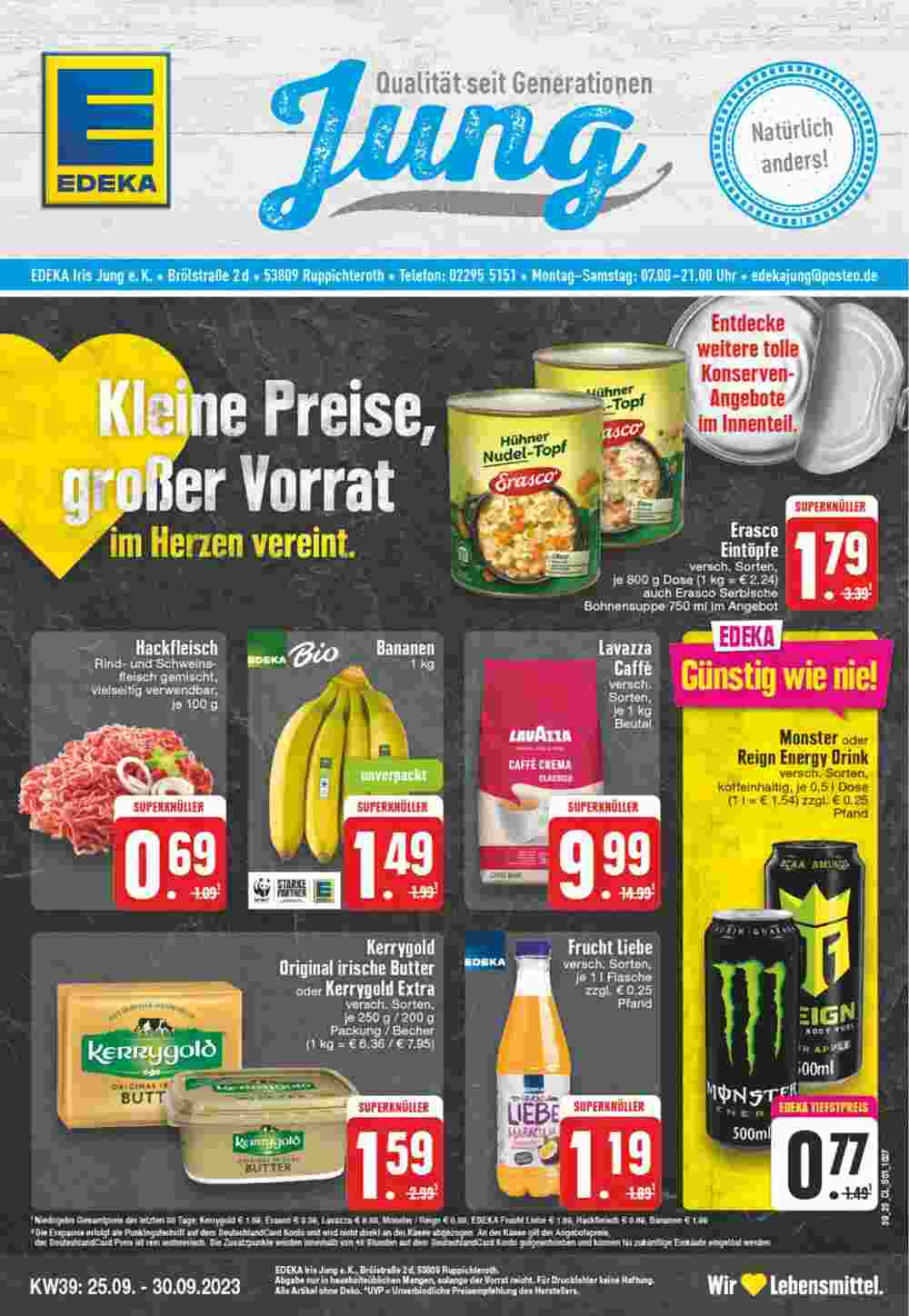 EDEKA Jung Prospekt (ab 25.09.2023) zum Blättern - Seite 1