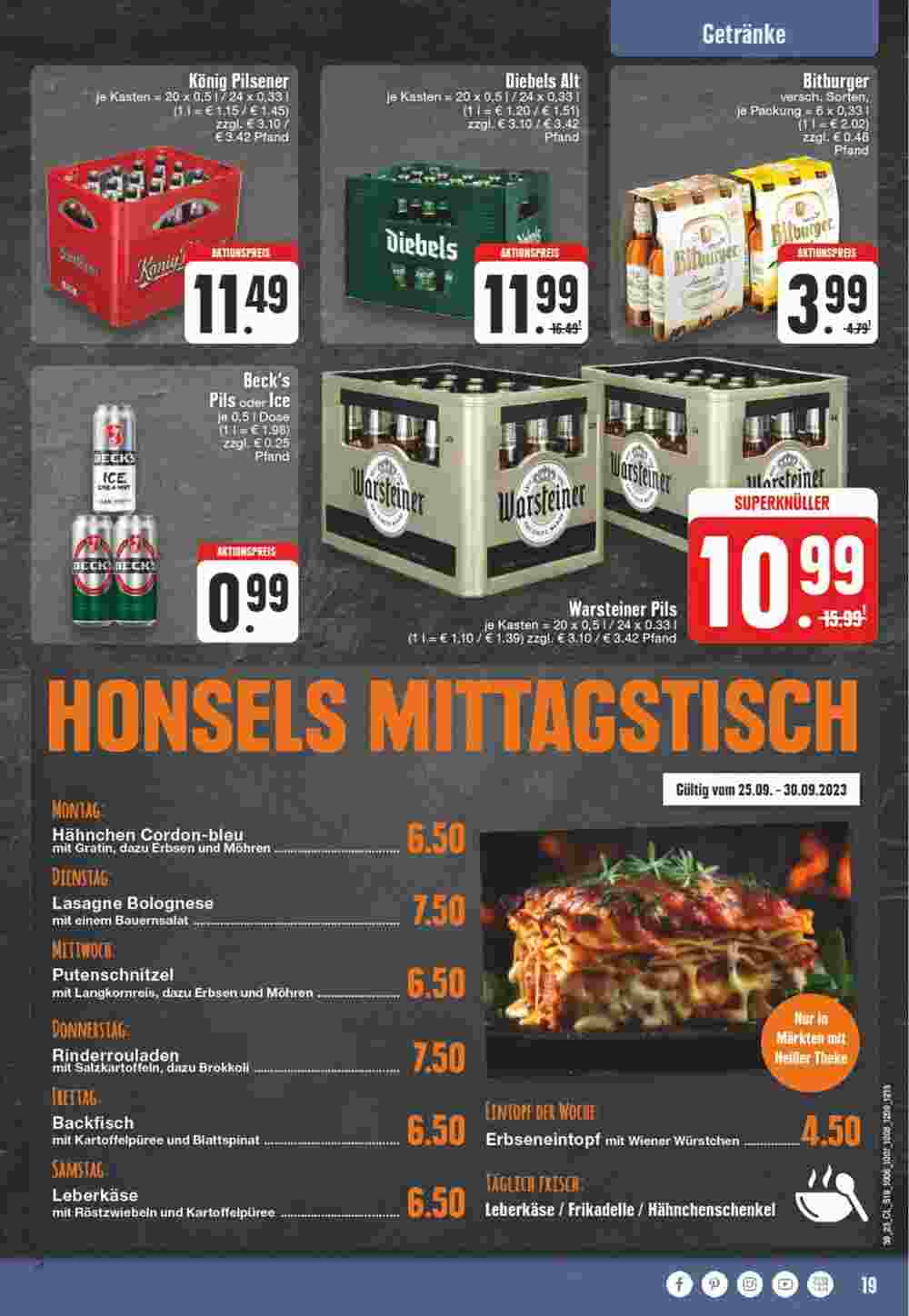 Edeka Honsel Prospekt (ab 25.09.2023) zum Blättern - Seite 19