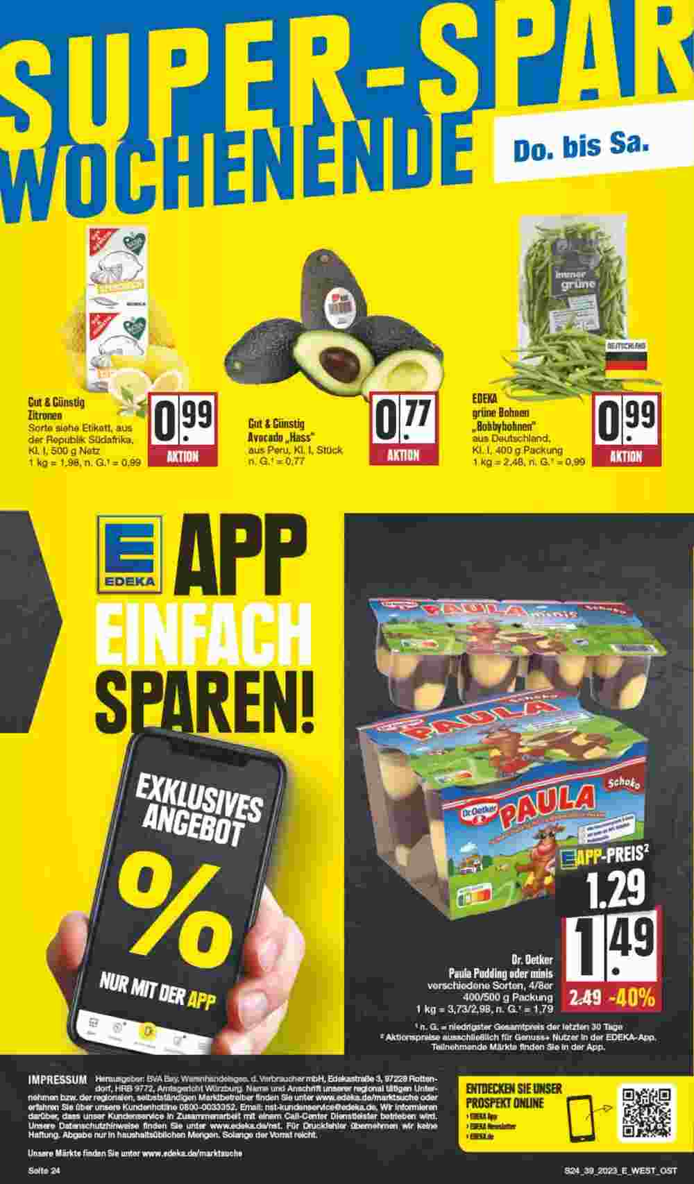 Edeka Spiegel Prospekt (ab 25.09.2023) zum Blättern - Seite 24