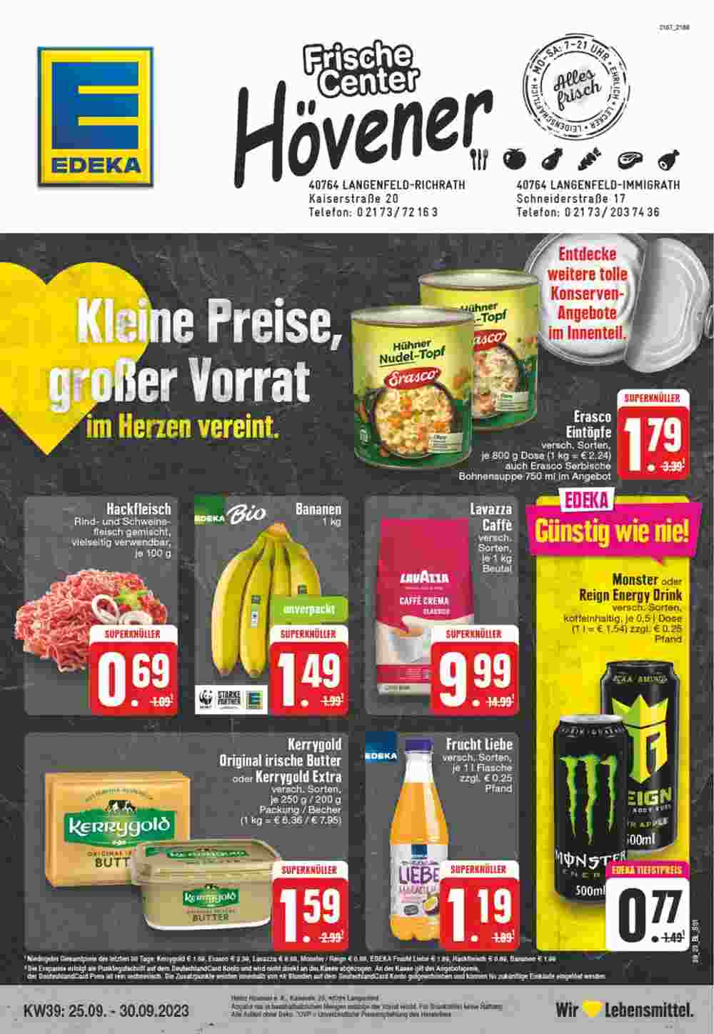 EDEKA Hövener Prospekt (ab 25.09.2023) zum Blättern - Seite 1