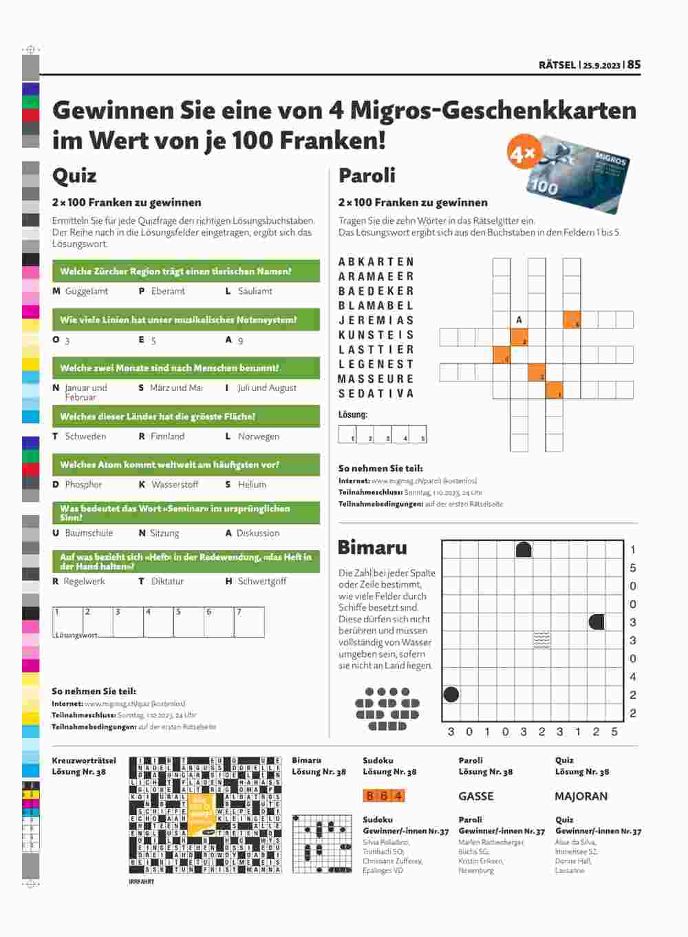 Migros Prospekt (ab 26.09.2023) zum Blättern - Seite 85