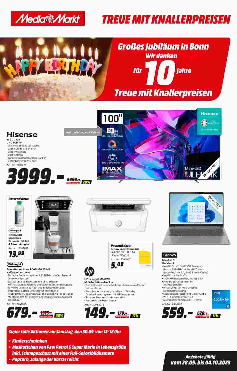 MediaMarkt Prospekt (ab 27.09.2023) zum Blättern - Seite 1