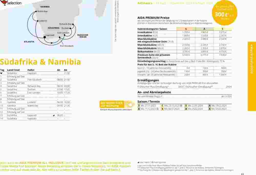 Aida Cruises Prospekt (ab 01.10.2023) zum Blättern - Seite 43
