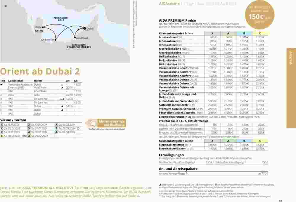 Aida Cruises Prospekt (ab 01.10.2023) zum Blättern - Seite 48