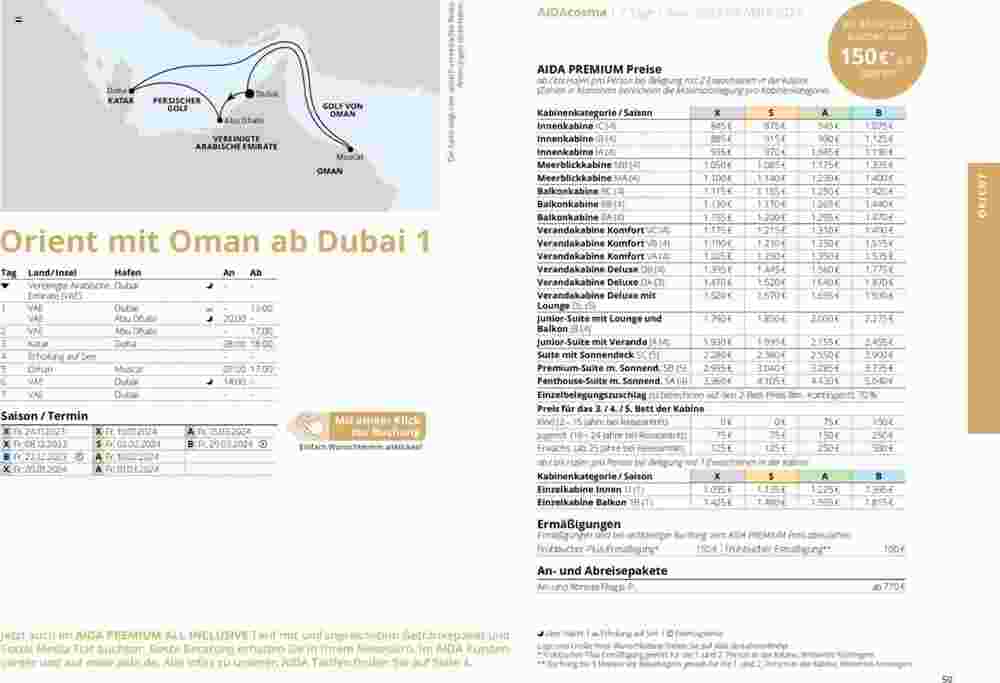 Aida Cruises Prospekt (ab 01.10.2023) zum Blättern - Seite 50