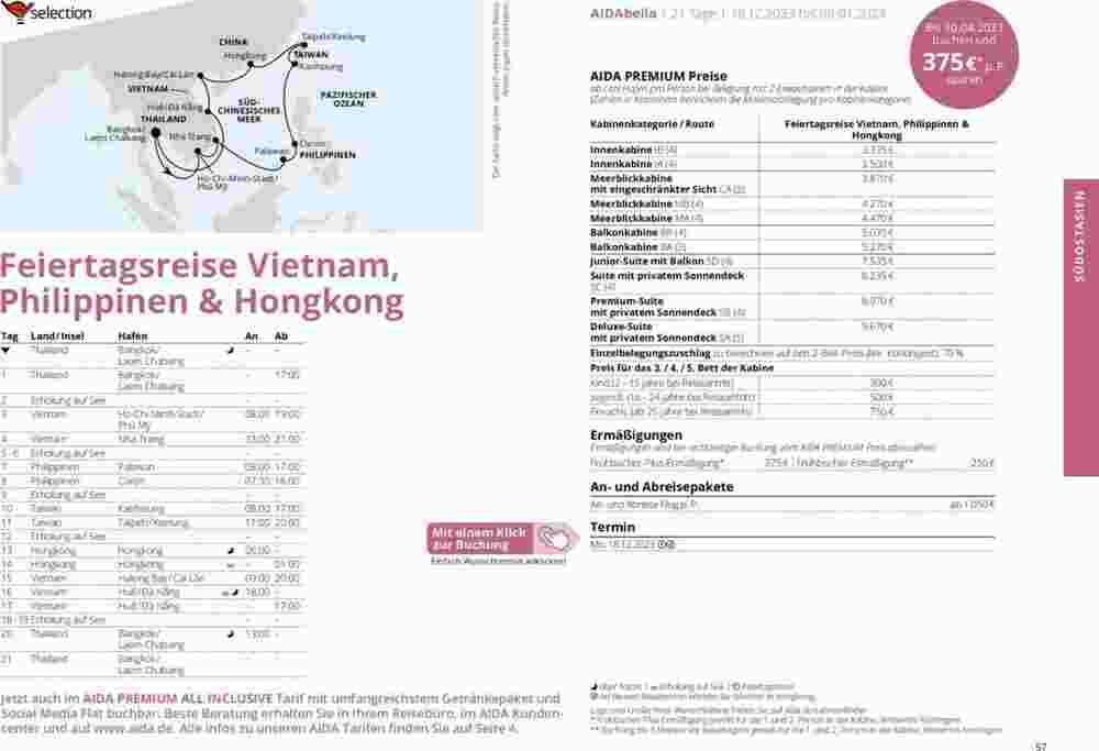 Aida Cruises Prospekt (ab 01.10.2023) zum Blättern - Seite 57
