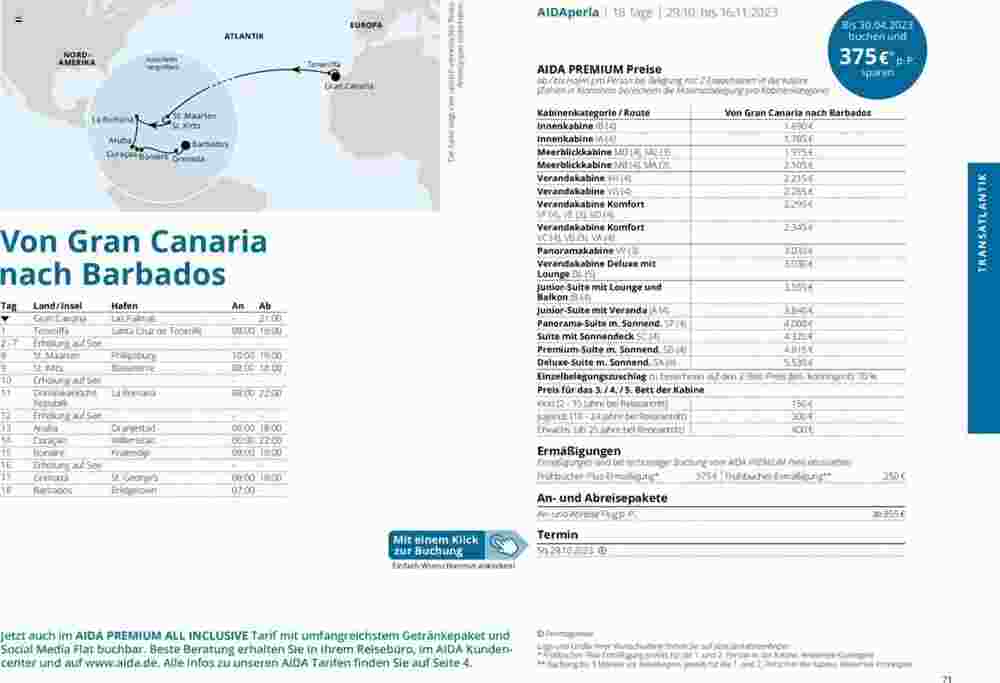 Aida Cruises Prospekt (ab 01.10.2023) zum Blättern - Seite 71