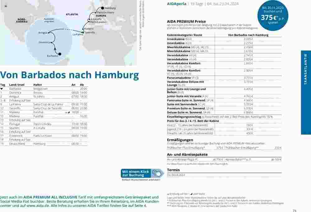 Aida Cruises Prospekt (ab 01.10.2023) zum Blättern - Seite 73