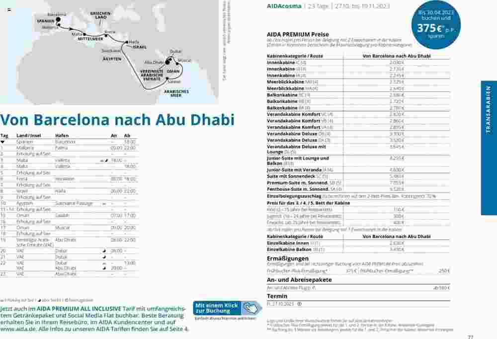 Aida Cruises Prospekt (ab 01.10.2023) zum Blättern - Seite 77