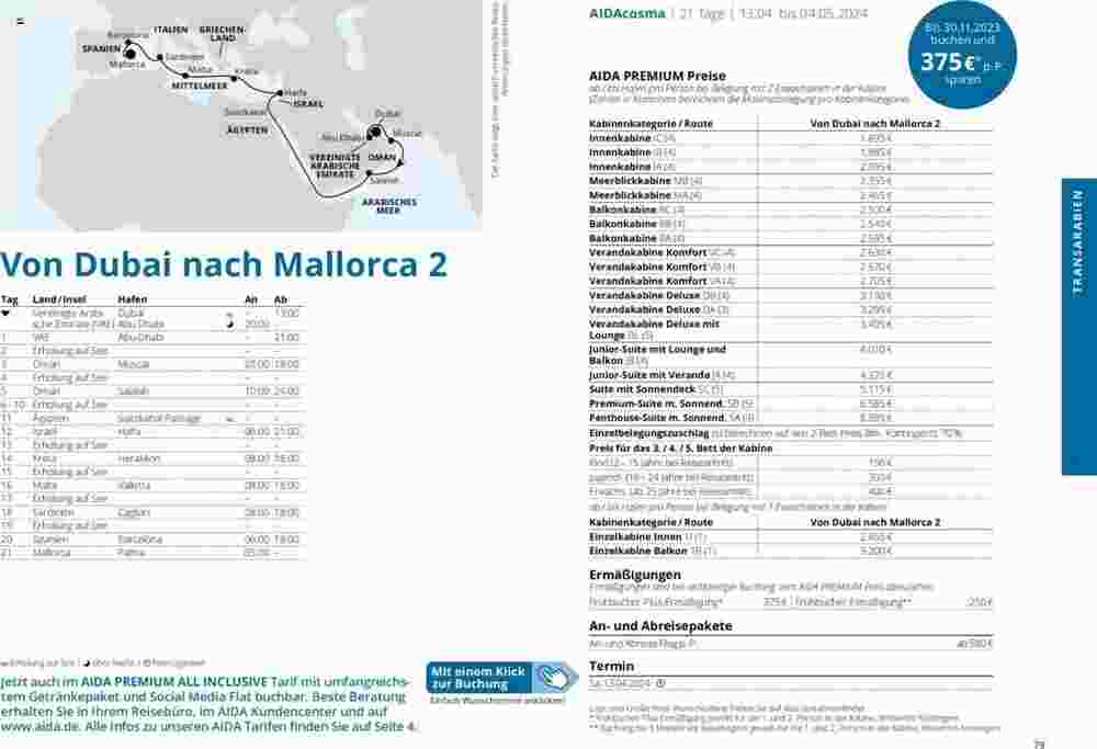 Aida Cruises Prospekt (ab 01.10.2023) zum Blättern - Seite 79