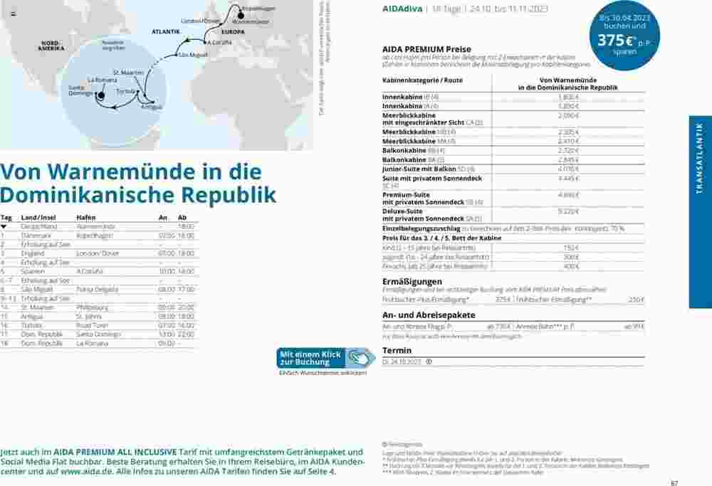 Aida Cruises Prospekt (ab 01.10.2023) zum Blättern - Seite 87