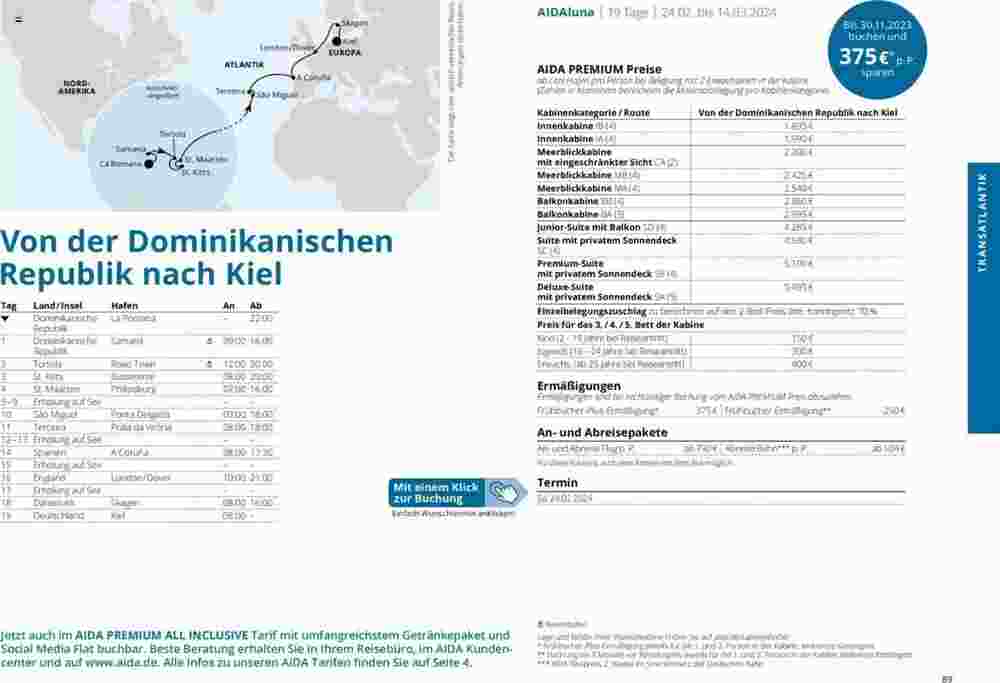 Aida Cruises Prospekt (ab 01.10.2023) zum Blättern - Seite 89