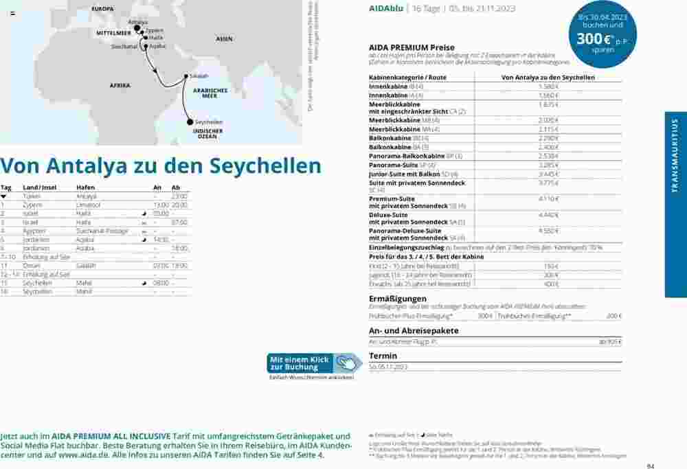 Aida Cruises Prospekt (ab 01.10.2023) zum Blättern - Seite 94