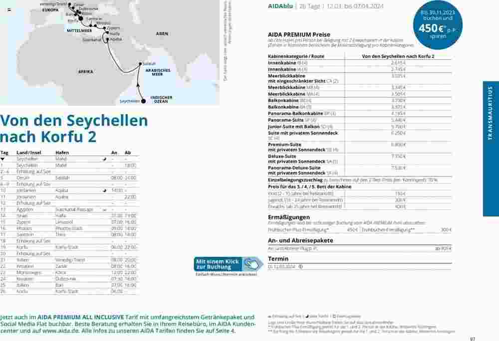 Aida Cruises Prospekt (ab 01.10.2023) zum Blättern - Seite 97