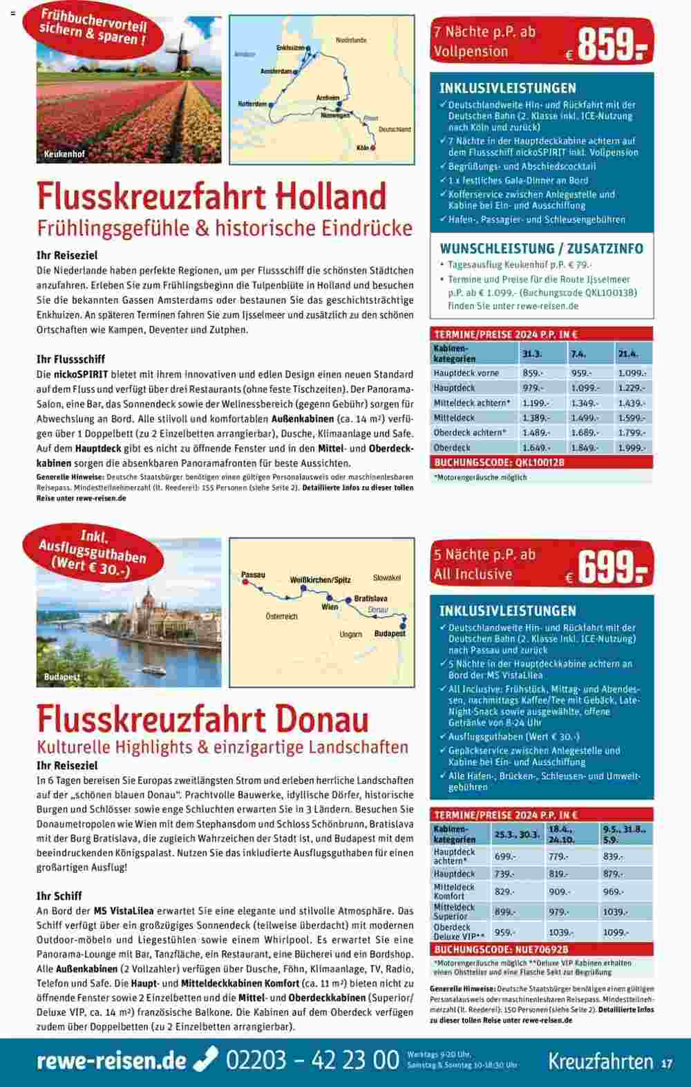 REWE Reisen Prospekt (ab 01.10.2023) zum Blättern - Seite 17