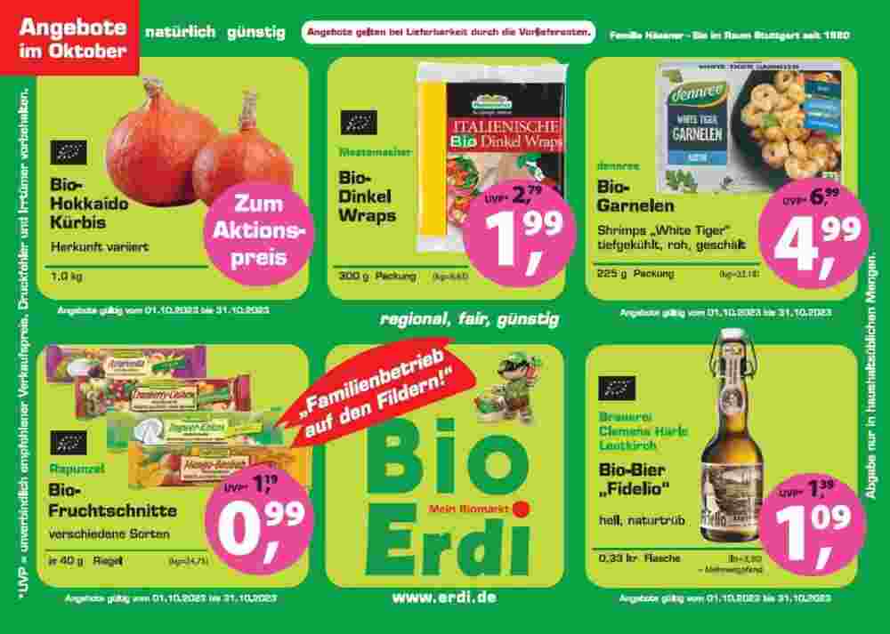 Erdi Biomarkt Prospekt (ab 01.10.2023) zum Blättern - Seite 1