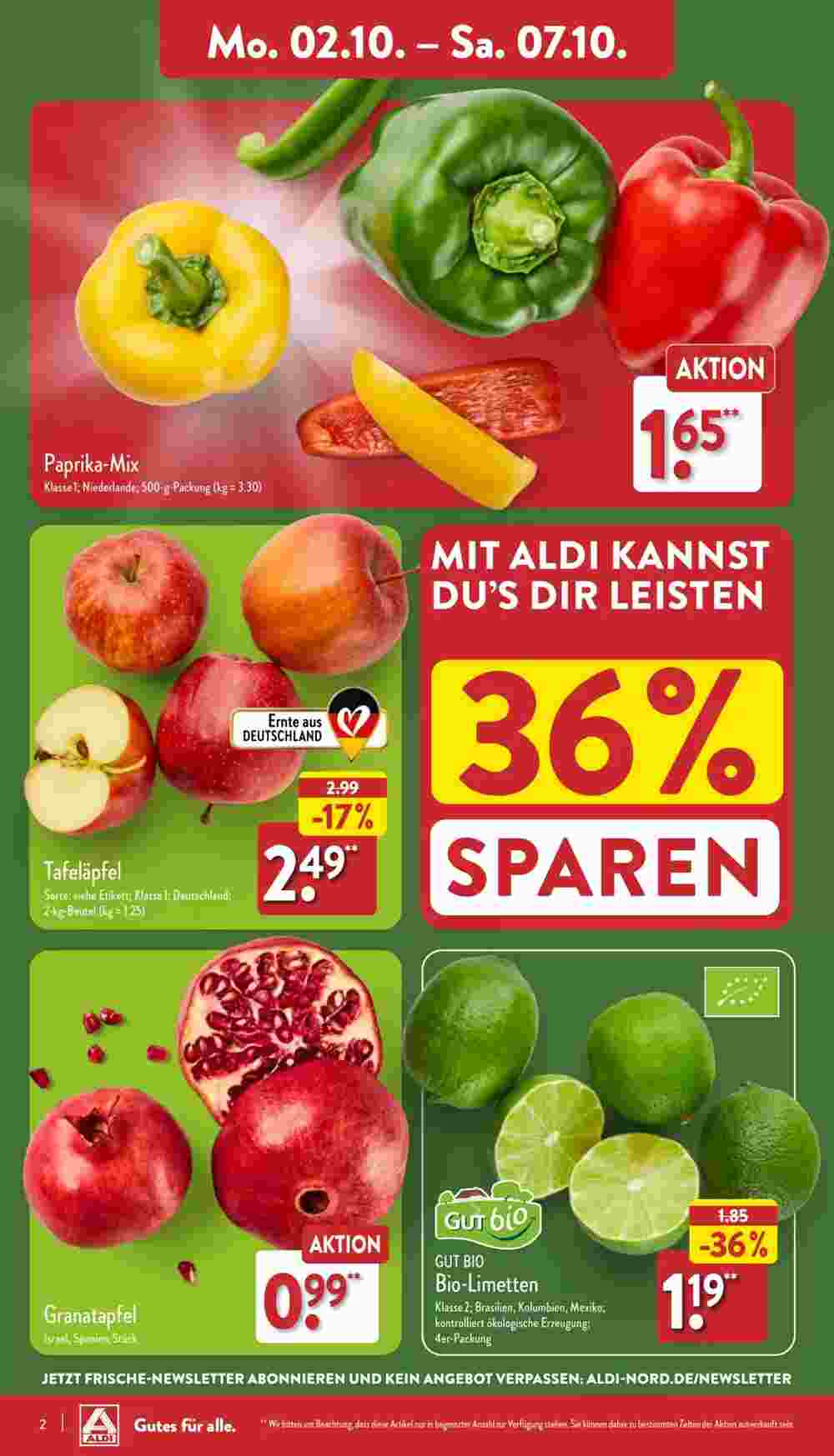 Aldi Nord Prospekt (ab 02.10.2023) zum Blättern - Seite 2