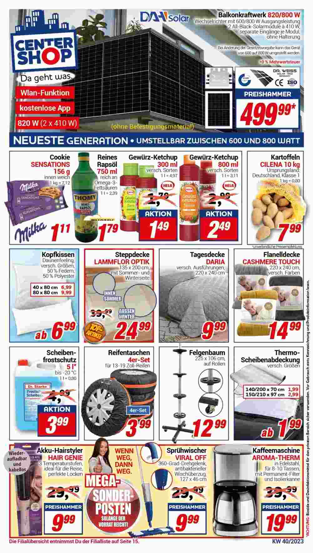 CENTERSHOP Prospekt (ab 02.10.2023) zum Blättern - Seite 1