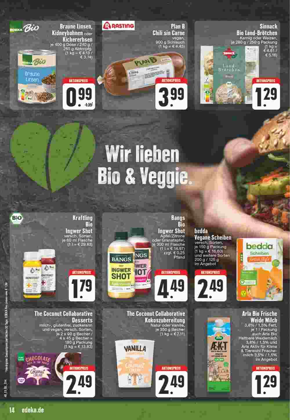 Edeka Wegner Prospekt (ab 02.10.2023) zum Blättern - Seite 14