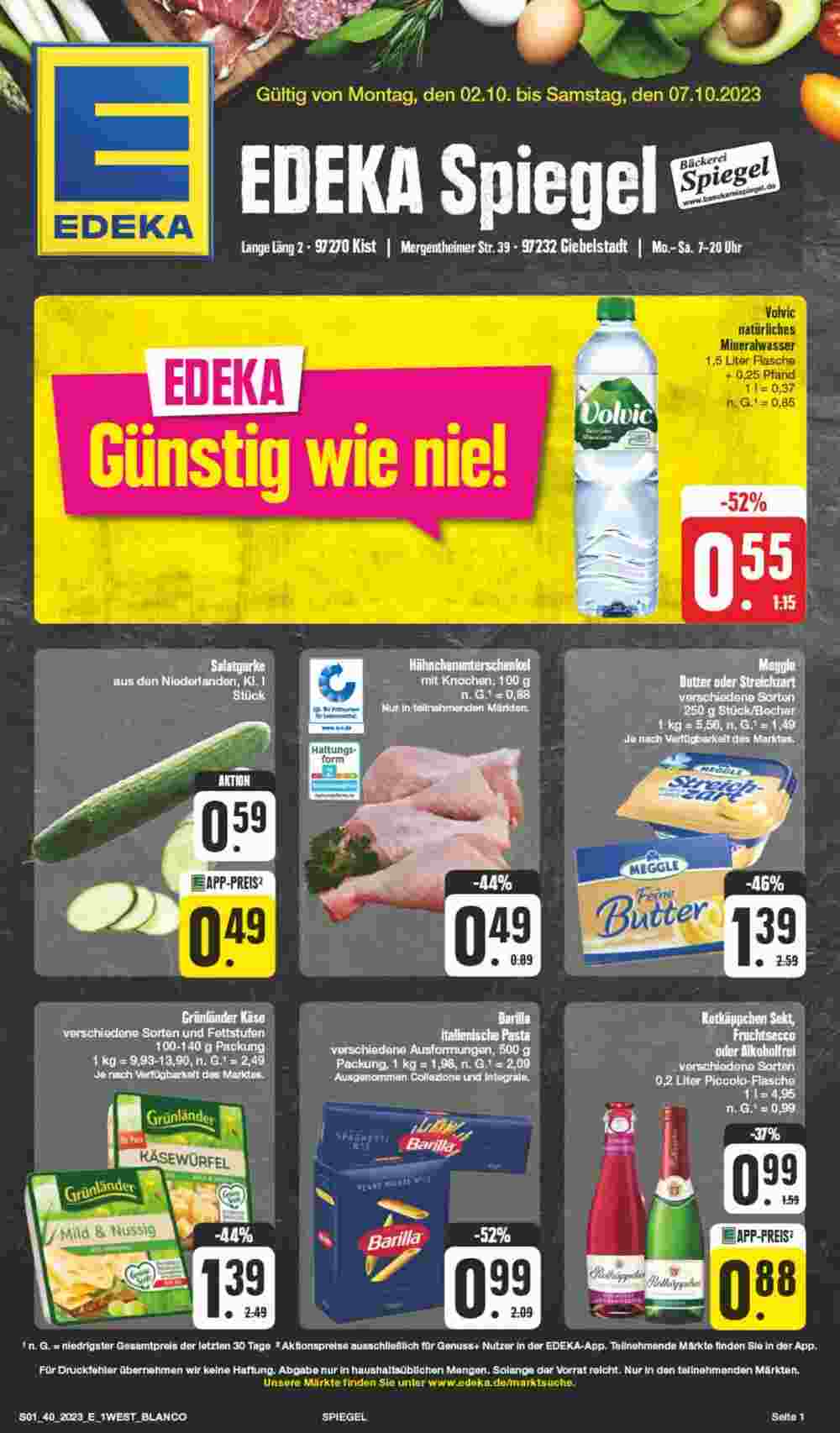 Edeka Spiegel Prospekt (ab 02.10.2023) zum Blättern - Seite 1