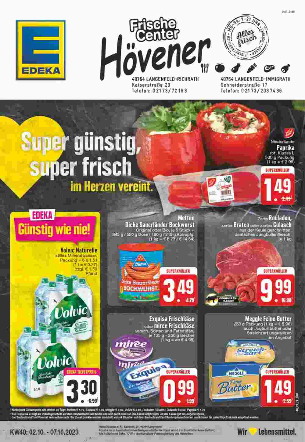 EDEKA Hövener Prospekt (ab 02.10.2023) zum Blättern - Seite 1