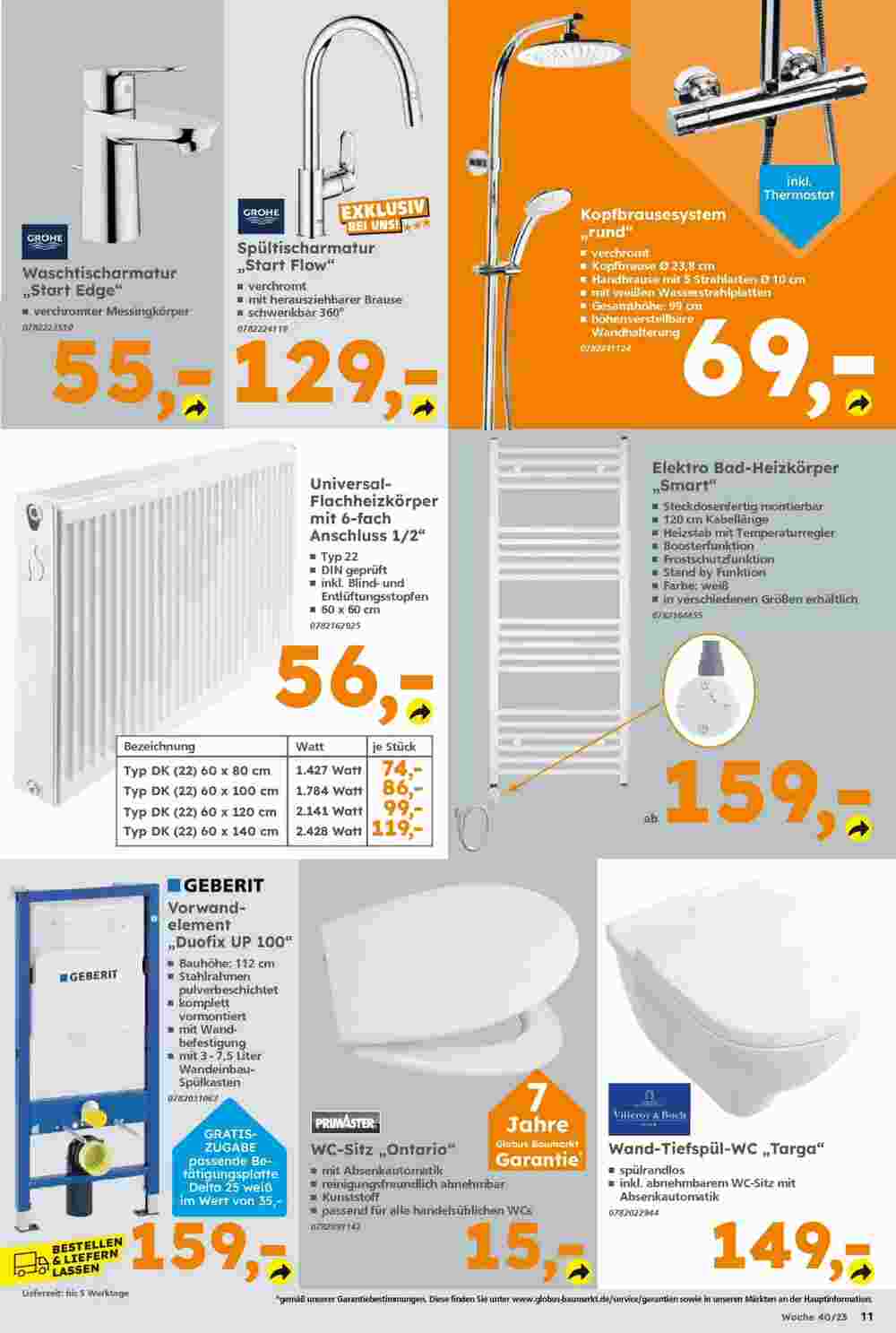 Globus Baumarkt Prospekt (ab 03.10.2023) zum Blättern - Seite 11