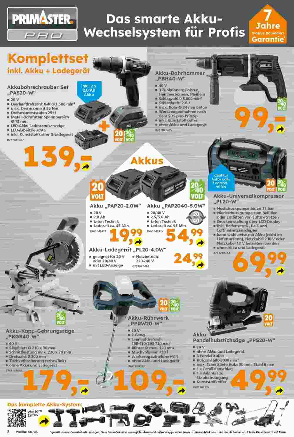 Globus Baumarkt Prospekt (ab 03.10.2023) zum Blättern - Seite 8