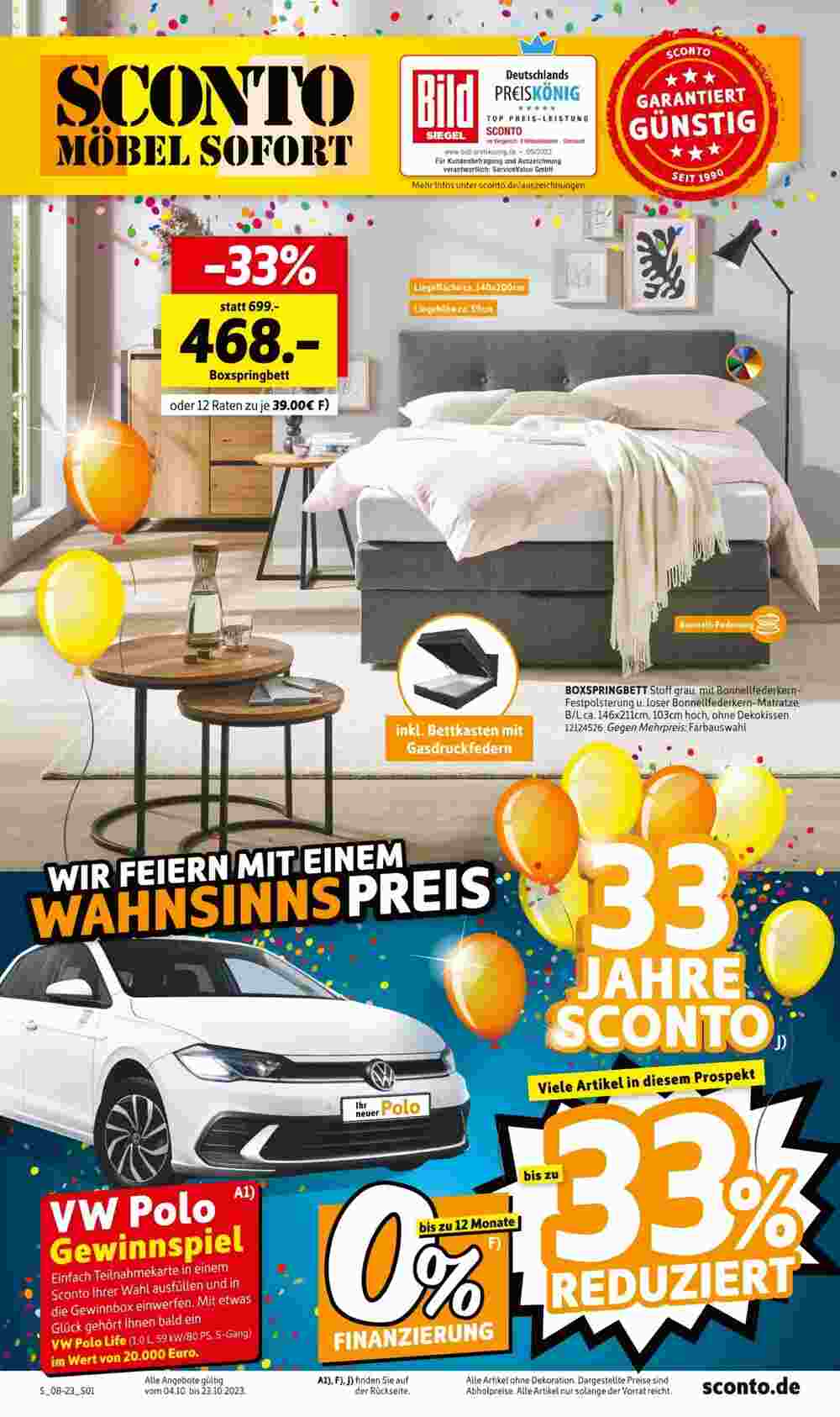 SCONTO Prospekt (ab 03.10.2023) zum Blättern - Seite 1