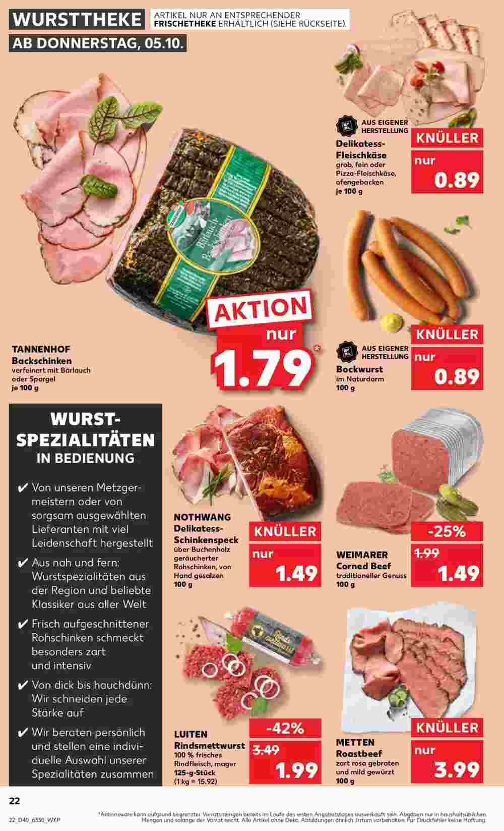 Kaufland Prospekt (ab 04.10.2023) zum Blättern - Seite 22